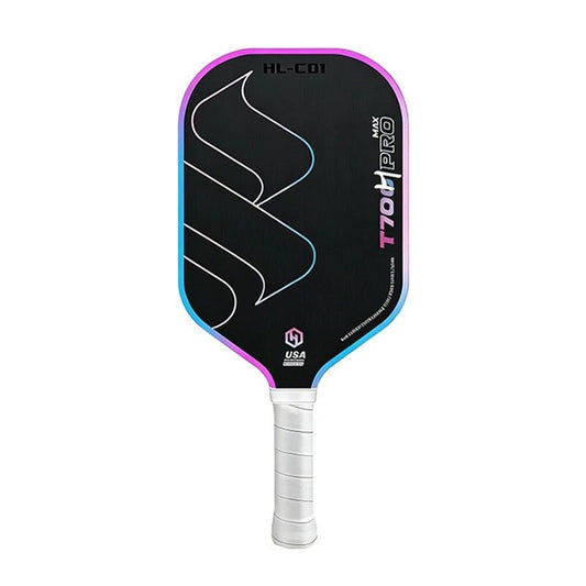 T700 Carbon Fiber Pickleball Paddle 16mm Core Lightweight Single Paddle with Polymer Honeycomb Core（bluish violet）