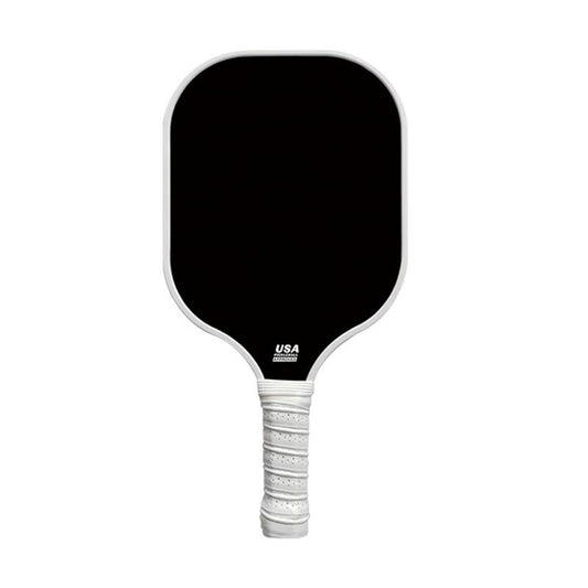 Black Fiberglass Pickleball Paddle - Lightweight 215g with Anti-Slip TPU Grip for Outdoor Sports